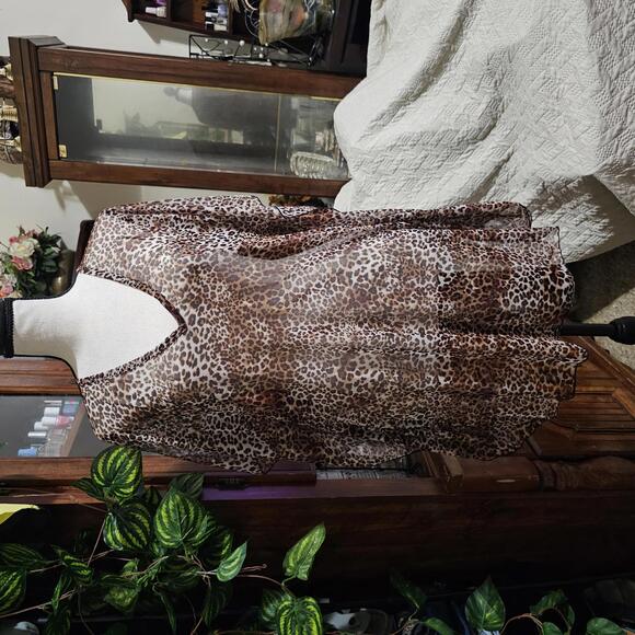 Jordan Taylor Leopard Print Sheer Swimsuit Coverup - Picture 2 of 9